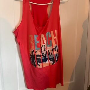 Red Beach Bum Tank Top